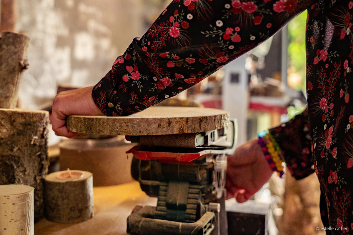 Reportage photo pour l’arbre symbolique « mes rondelles de bois » - Estelle Carlier Photographe